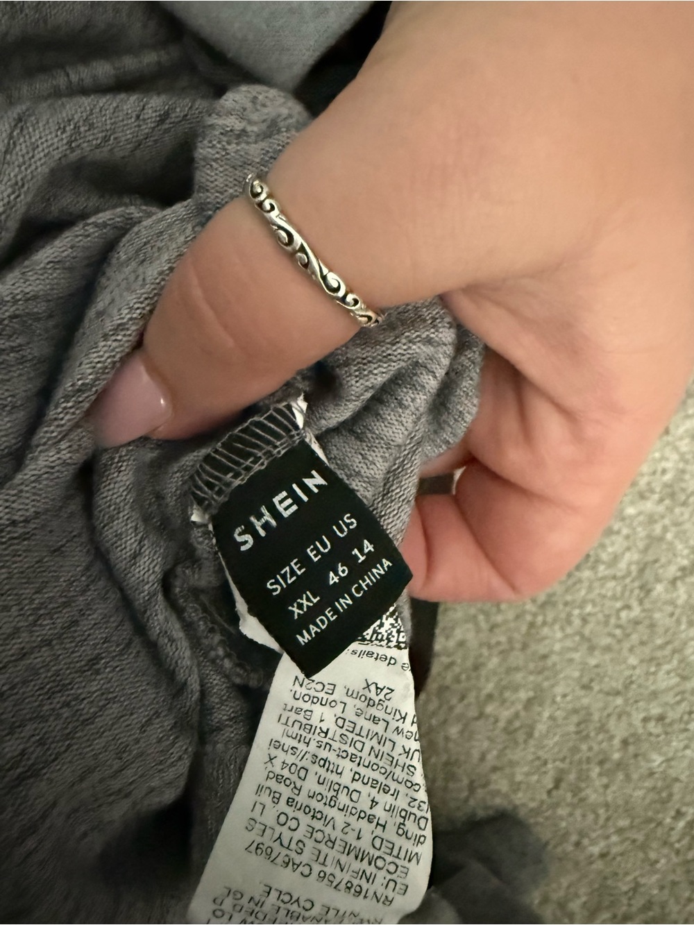 SHEIN Gray Lightweight Sweater - MATERNITY - Picture 3 of 3